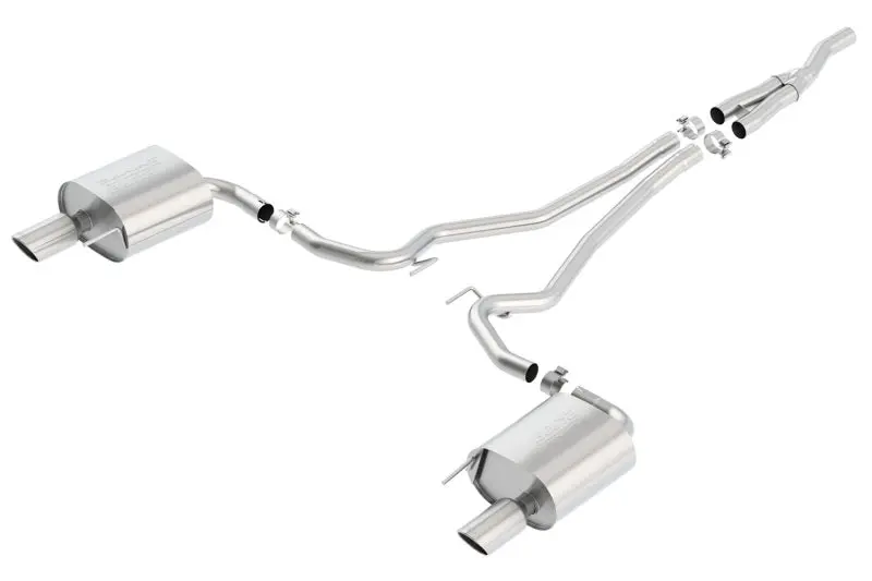Borla S Type Cat Back 15-17 Ford Mustang 2.3L Ecoboost Mt/At 2.25In Pipe 4In Tip 1