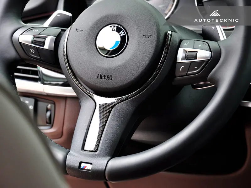Autotecknic Carbon Fiber M-Sport Steering Wheel Trim - F22 2-Series | F30 3-Series | F32 4-Series 1