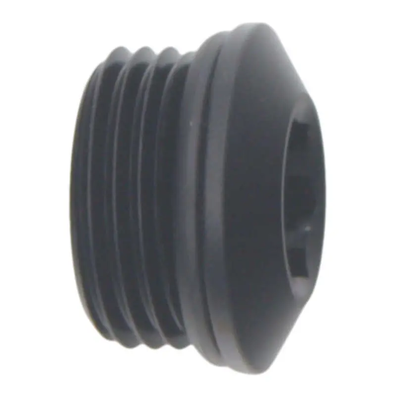 Deatschwerks 8An Orb Male Plug Low Profile Internal Allen/Hex (Incl O-Ring) Anodized Matte Black 1