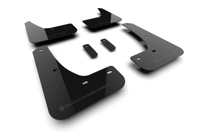 Rally Armor 24-26 Tesla Model 3 Highland Black Ur Mud Flap Dark Grey Logo 1