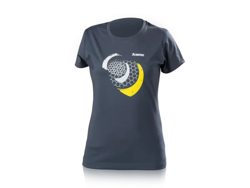 Akrapovic Lifestyle T-Shirt Mesh Womens Blue-Grey - Large 1