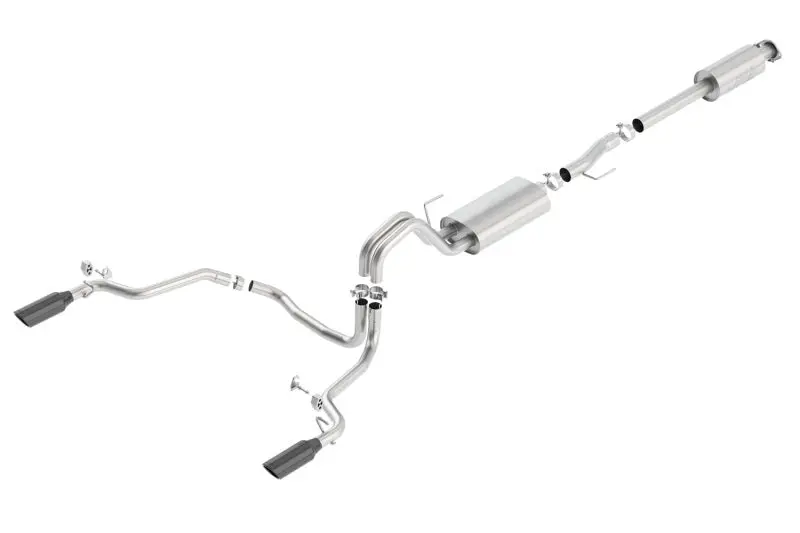 Borla 15-17 Ford F-150 2.7L/ 3.5L Ecoboost/ 5.0L V8 Rear Exit S-Type Catback Exhaust Black Chrome 1