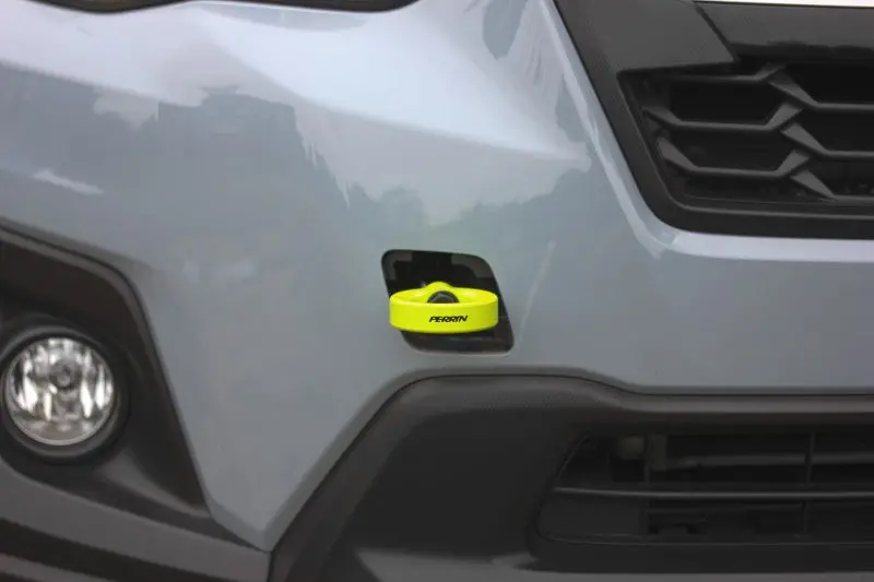 Perrin 22-25 Subaru Wrx / 18-23 Crosstrek / 20-25 Obxt Tow Hook Kit (Front) - Neon Yellow 1