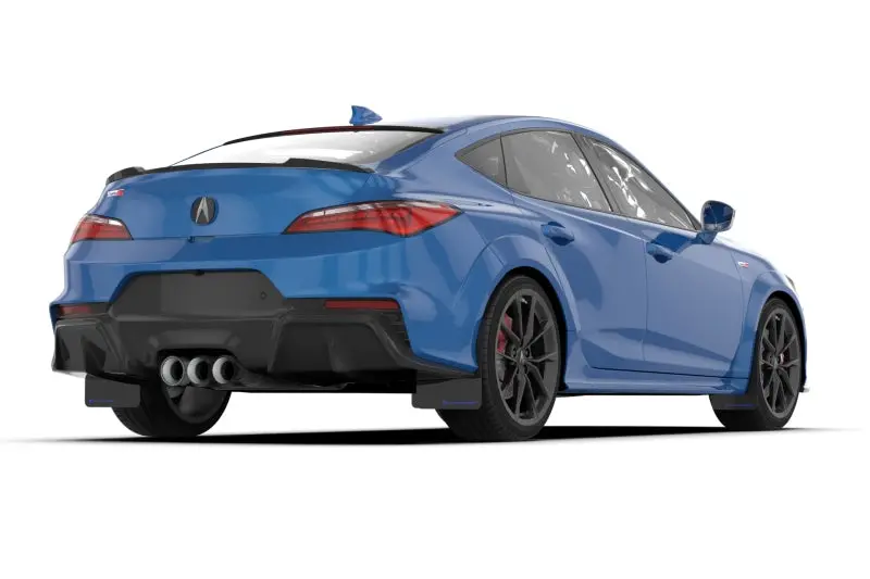 Rally Armor 23-26 Acura Integra Type S Black Mud Flap W/Blue Logo 2