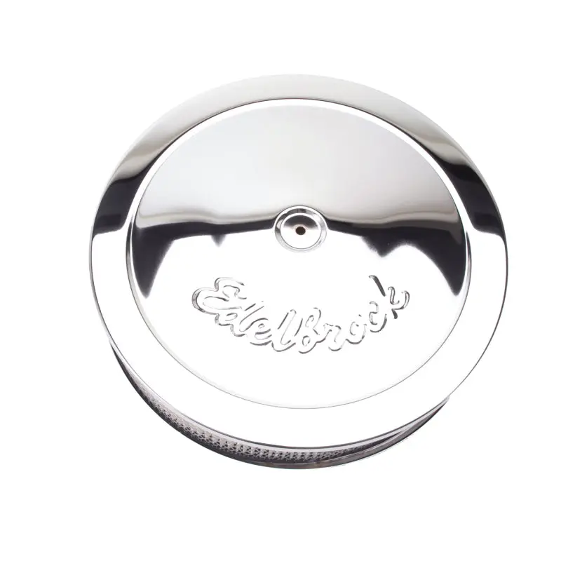 Edelbrock Air Cleaner Pro-Flo Series Round Steel Top Paper Element 14In Dia X 3 75In Dropped Base 1