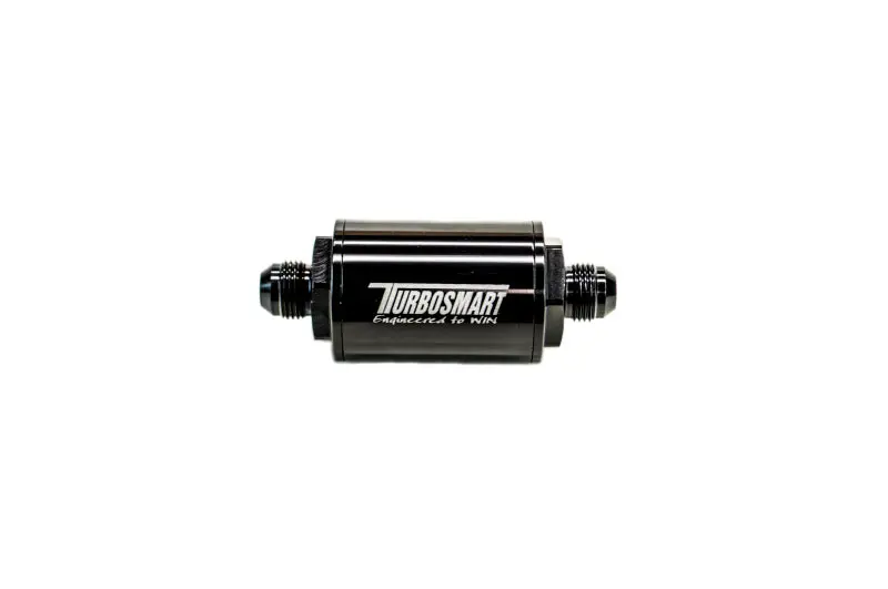 Turbosmart Fpr Billet Inline Fuel Filter 1.75In Od 3.825In Length An-6 Male Inlet - Black 1