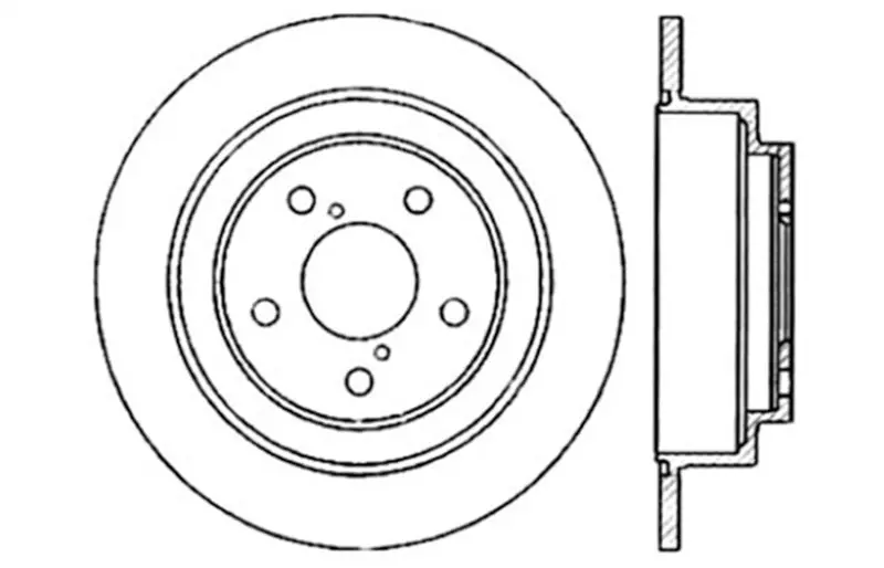 Stoptech 05-06 Saab 9-2X Awd / 02-05 Impreza Wrx / 02 Wrx Sti Slotted & Drilled Right Rear Rotor 1