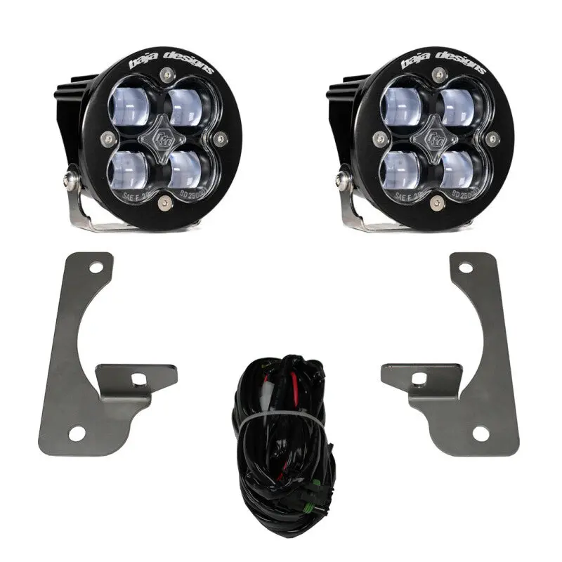 Baja Designs 07-09 Wrangler Jk W/Premium Bumper Squadron R Sae Fog Pocket Kit - Clear 1