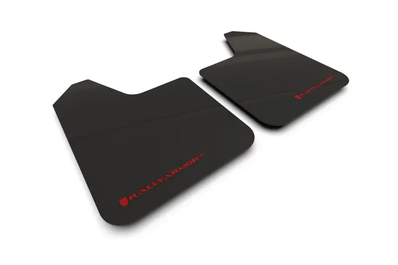 Rally Armor Universal Ur Black Mud Flap Red Logo - Pair 1