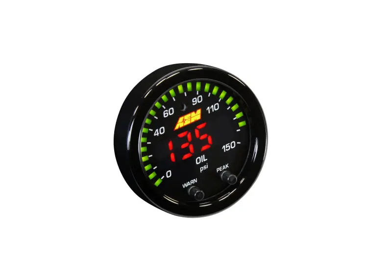 Aem X-Series 0-150 Oil Pressure Gauge Kit 2