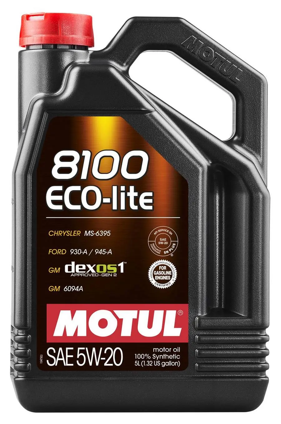 Motul 8100 5W20 Eco-Lite 100% Synthetic Engine Oil 109104 5L 1