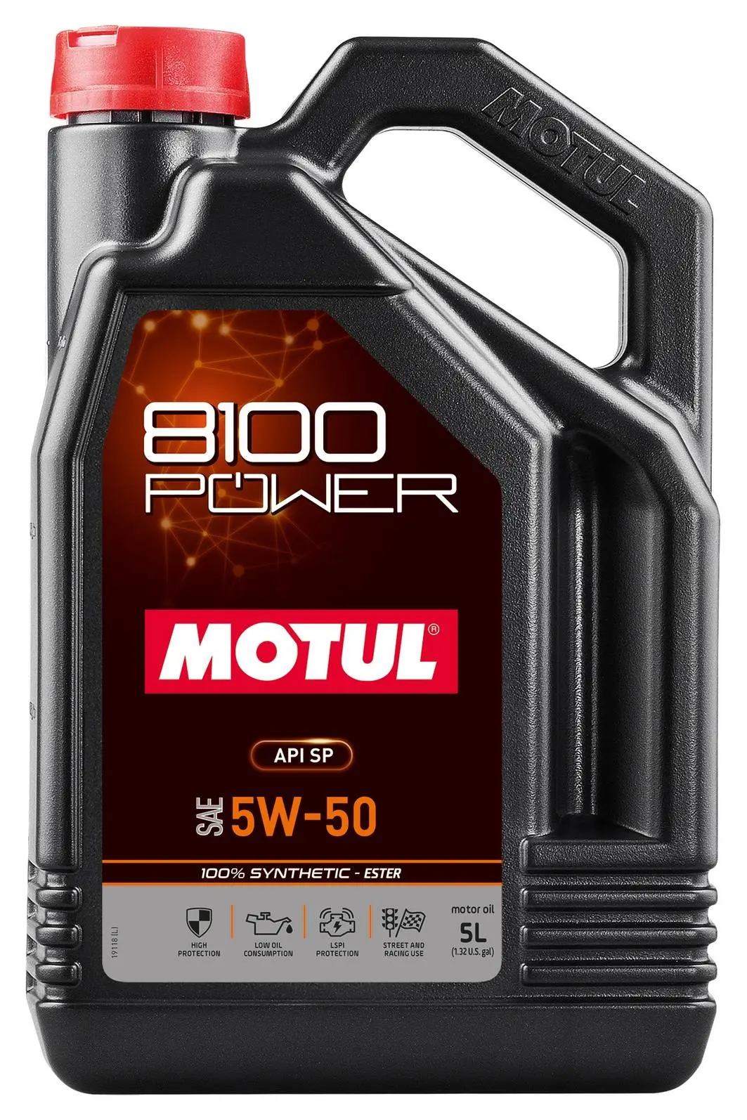 Motul 8100 Power 5W50 100% Synthetic Engine Oil 111812 5L 1 Pack 1