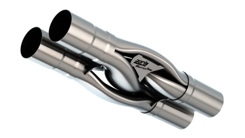 Borla Universal Hydroformed Switchfire X-Pipe 3In Id 3In Od Outlets W/O Notches 1