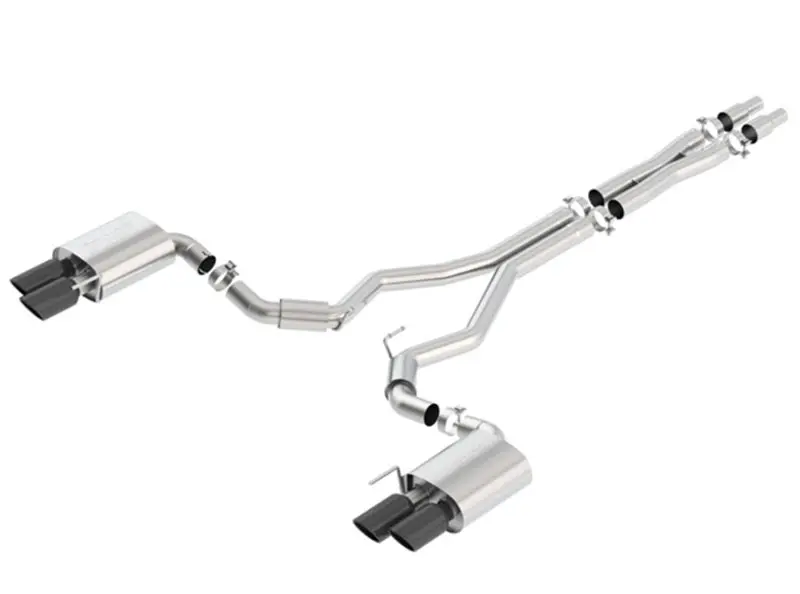 Borla 2018 Ford Mustang Gt (A/T / M/T) 3In S-Type Catback Exhaust W/O Valves W/ Black Chrome Tips 1