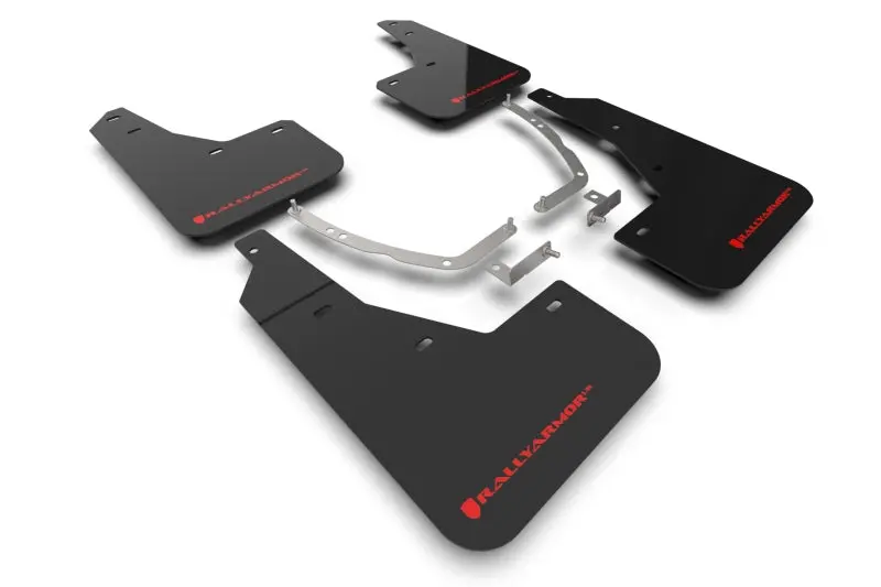 Rally Armor 22-24 Hyundai Ioniq 5 Black Mud Flap W/Red Logo 1