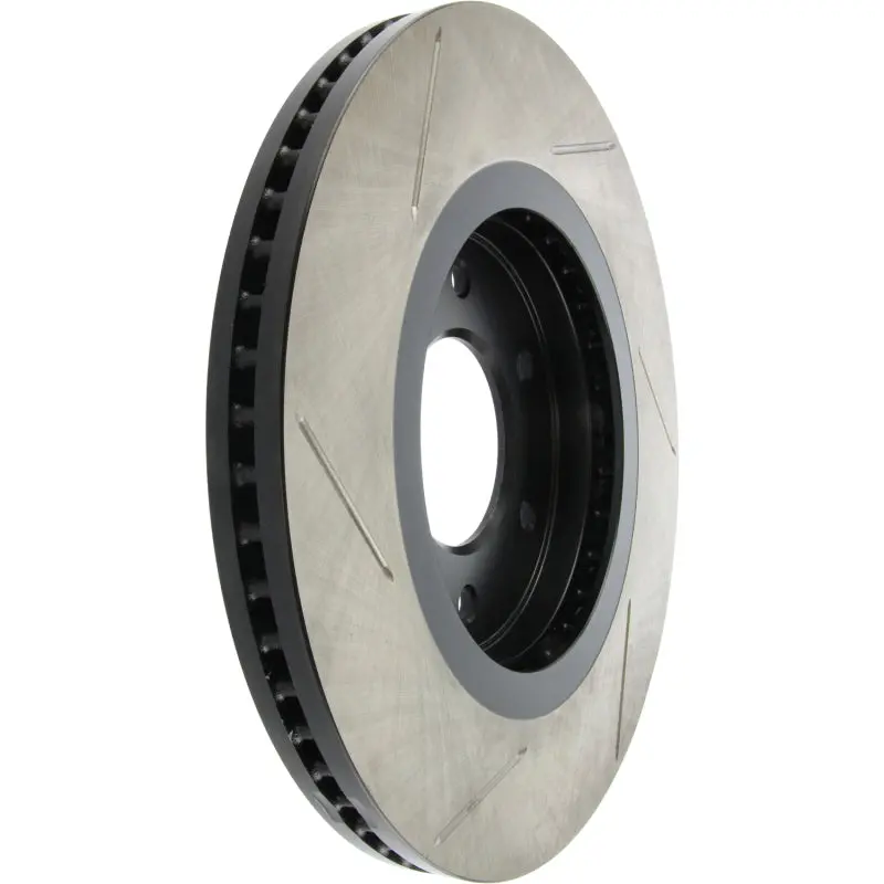 Stoptech Power Slot 08-09 Infiniti Qx4/Qx56 / 07-09 Nissan Armada Left Front Slotted Rotor 1
