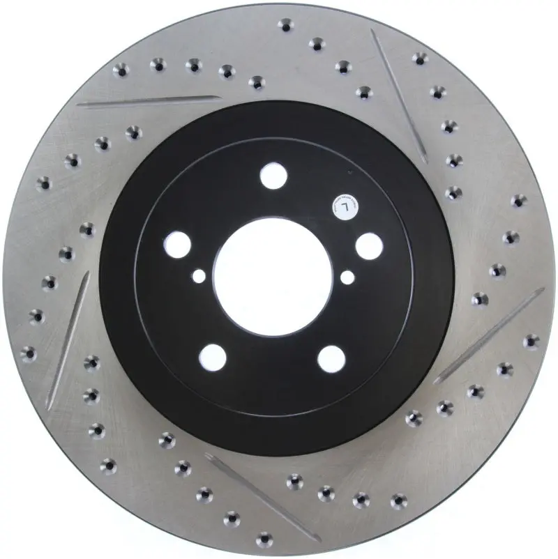 Stoptech 02-10 Subaru Wrx Slotted & Drilled Left Front Rotor (Exc. Sti) 1