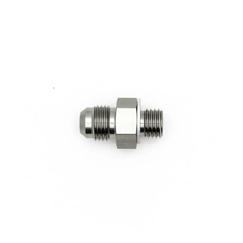 Deatschwerks 6An Male Flare To M12 X 1.5 Male Metric Adapter (Incl Washer) - Anodized Matte Black 1