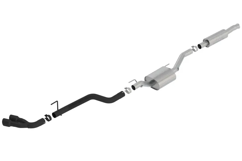 Borla 2020 Jeep Gladiator Jt 3.6L V6 Awd S-Type Dual Side Catback W/ Black Tips 1