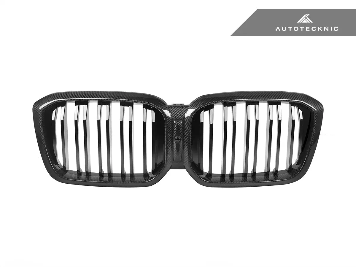 Autotecknic Dry Carbon Fiber Dual-Slats Front Grille Set - G01 X3 Lci | G02 X4 Lci 1