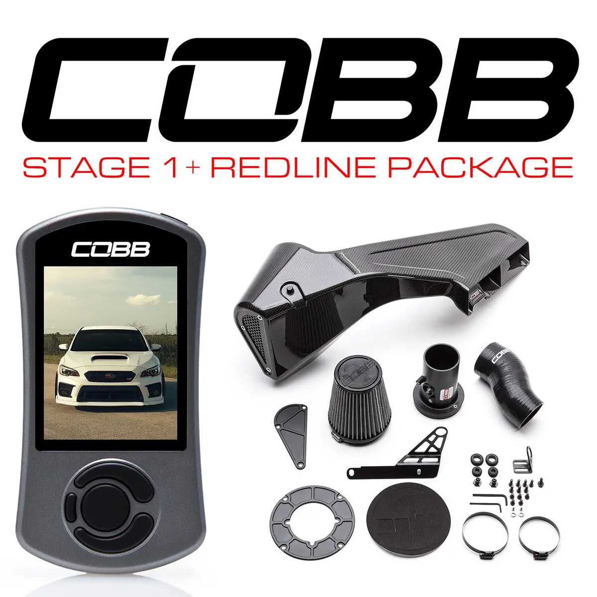 Cobb Subaru Stage 1+ Redline Carbon Fiber Power Package Sti 2015-2021, Type Ra 2018 1