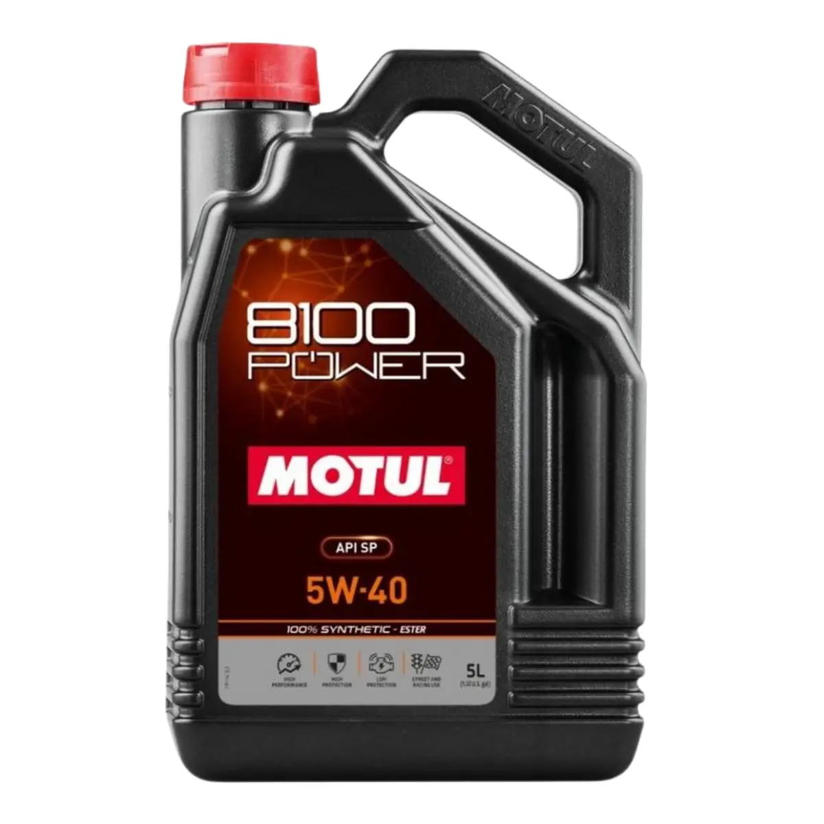 Motul 8100 Power 5W-40 Full Synthetic (Ester) Motor Oil – 5 Liter (111809 / Mot-111809) - 7 Pack 2