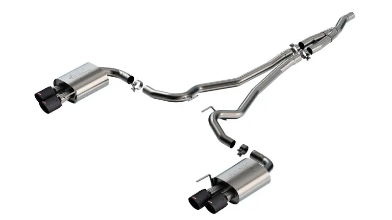 Borla 2024 Ford Mustang 2.3L Ecoboost Atak Catback Exhaust Cf Ba W/ Quad Tips - Non-Active 1