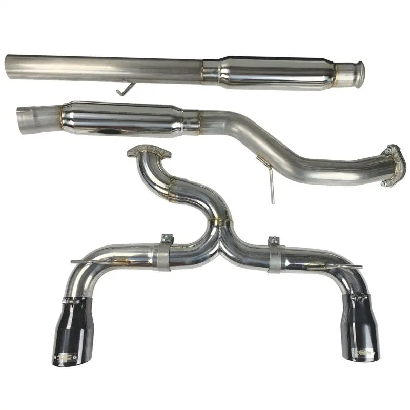 Injen 16-18 Ford Focus Rs 3In Cat-Back Stainless Steel Exhaust W/ 4In Black Chrome Tips 1
