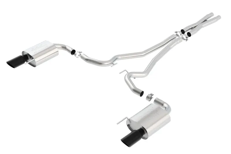 Borla Atak S Cat-Back 15-17 Ford Mustang Gt 5.0L V8 Mt/At 2.5In Pipe 4In Tip (Black Chrome) 1