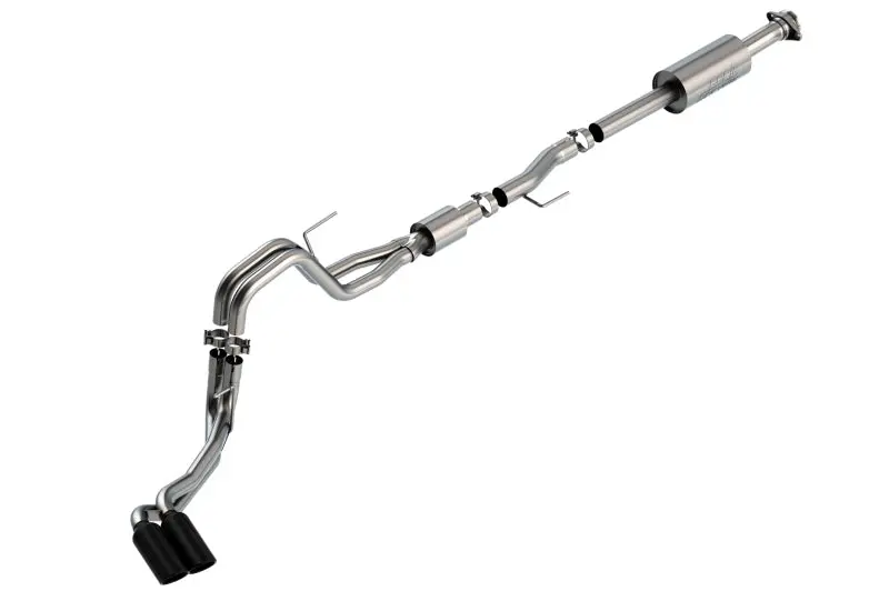 Borla F-150 2021 5.0L 4Dr Cc Sb Ec Stb Lariat/Kr/Pltm/Ltd 3/2.25 Dse Cat-Back S-Type Black Chr Tips 1