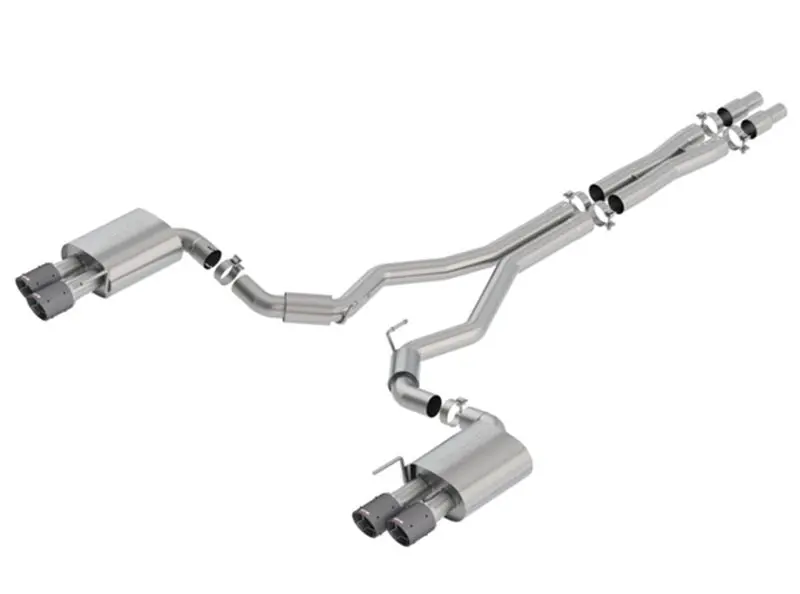 Borla 2018 Ford Mustang Gt 5.0L At/Mt (W/O Valves) S-Type 3In Cat-Back Exhaust W/Carbon Fiber Tips 1