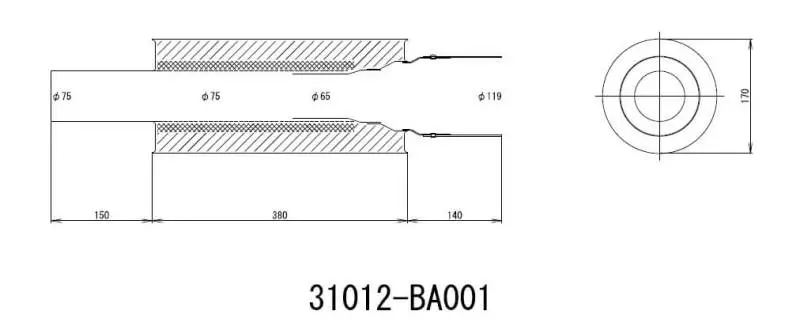 Hks Universal Carbon-Ti Cat-Back Exhaust - 170Mm Shell/75Mm Diameter 1