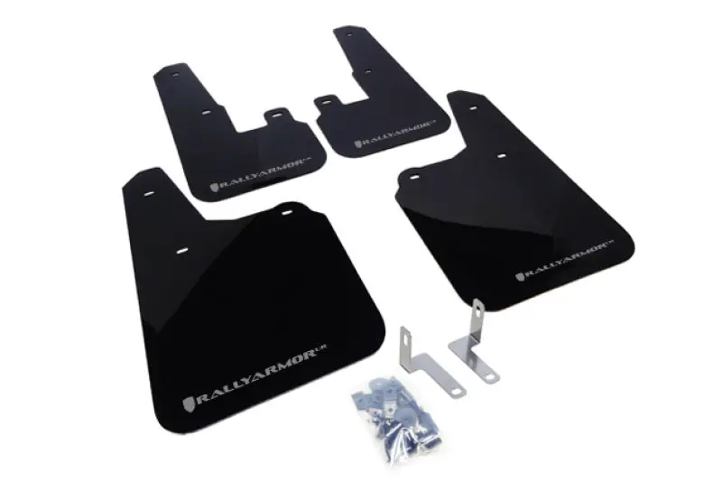 Rally Armor 10-14 Subaru Outback Black Ur Mud Flap W/ Silver Logo 1