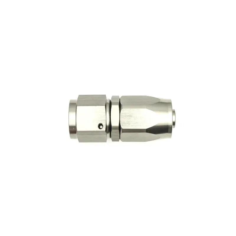 Deatschwerks 8An Female Swivel Straight Hose End Cpe - Anodized Matte Black 1