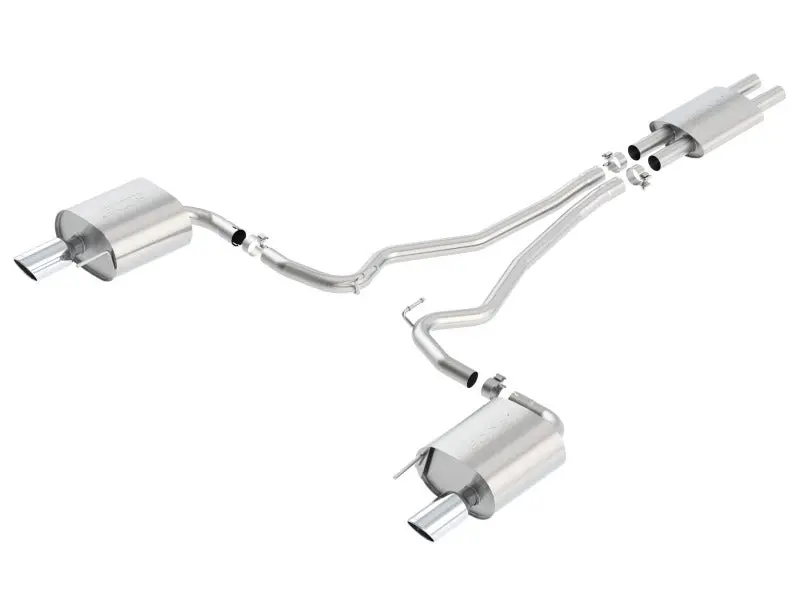 Borla Cat Back 15-17 Ford Mustang 3.7L V6 Mt/At 2.25In Pipe 4In Single Round Rolled Tips 1