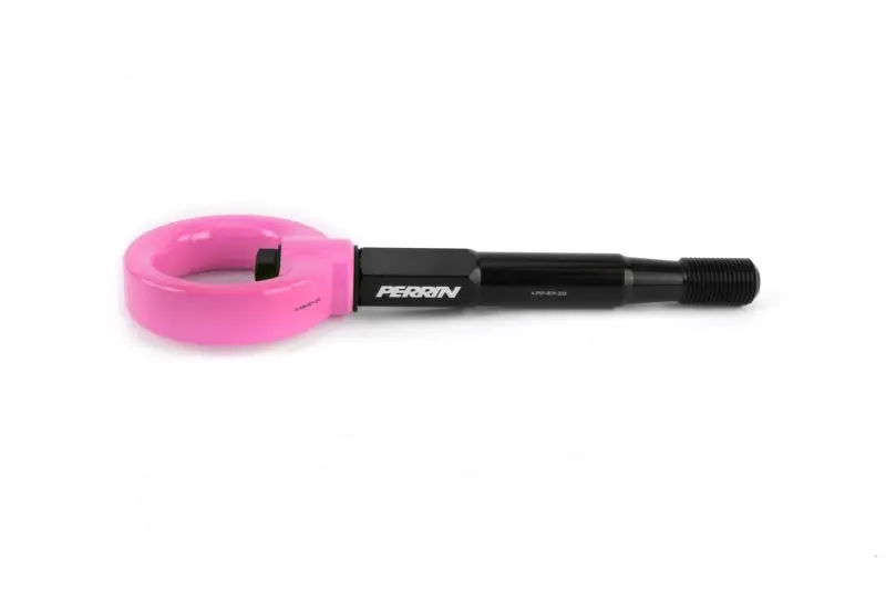 Perrin 15-17 Subaru Wrx & Sti / 13-17 Crosstrek / 12-16 Impreza Tow Hook Kit (Front) - Hyper Pink 1