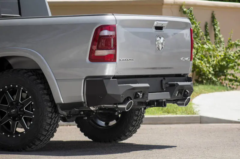 Addictive Desert Designs 2019 Ram 1500 Hammer Stealth Fighter Rear Bumper W/ 6 Sensor Cutouts 1