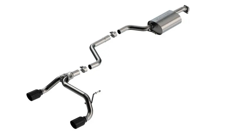 Borla 18-23 Suzuki Jimny 1.4L At/Mt 4Wd 2Dr 2In S-Type Catback Exhaust - Black Chrome Tips 1