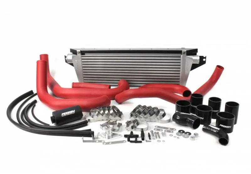 Perrin 02-07 Subaru Wrx/Sti Front Mount Intercooler Boost Tubes + Hardware W/Red Tubes 1