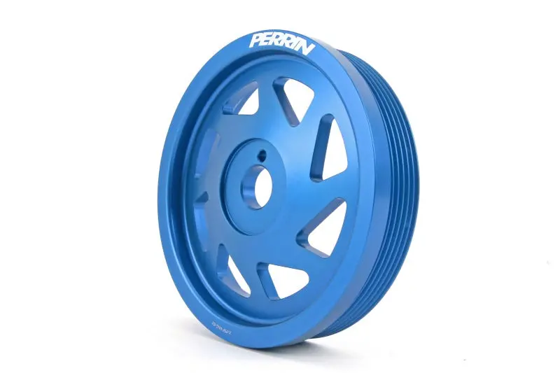 Perrin 15-18 Subaru Wrx / 13-20 Brz / 14-18 Fxt / 13-16 Crosstrek Lightened Crank Pulley - Blue 1