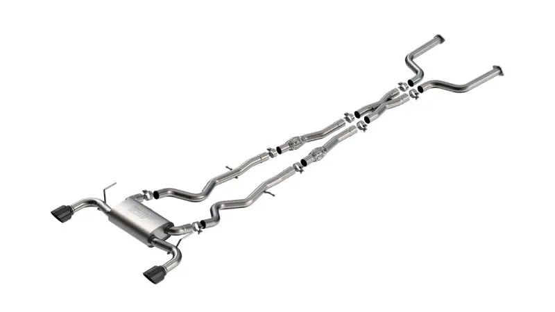 Borla 16-24 Infinity Q50 (Auto V6) S Type Cat Back - Black Chrome Tip 1