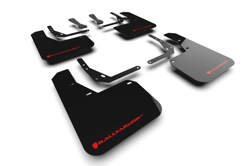 Rally Armor 24-25 Hyundai Kona N Line Black Ur Mud Flap - Red Logo 1