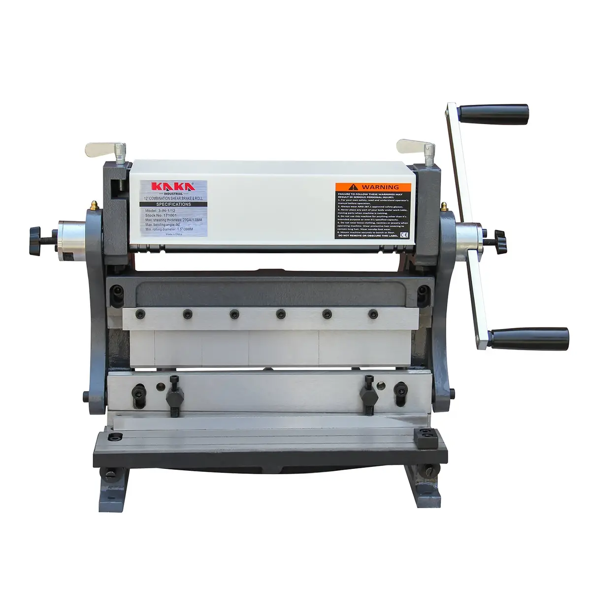 3-In-1 Pressbrake, Guillotine & Curving Rolls 3-In-1/12, 305Mm Sheet Metal Fabrication Machines For Wokshop, Sheet Metal Working Combination Machines 1