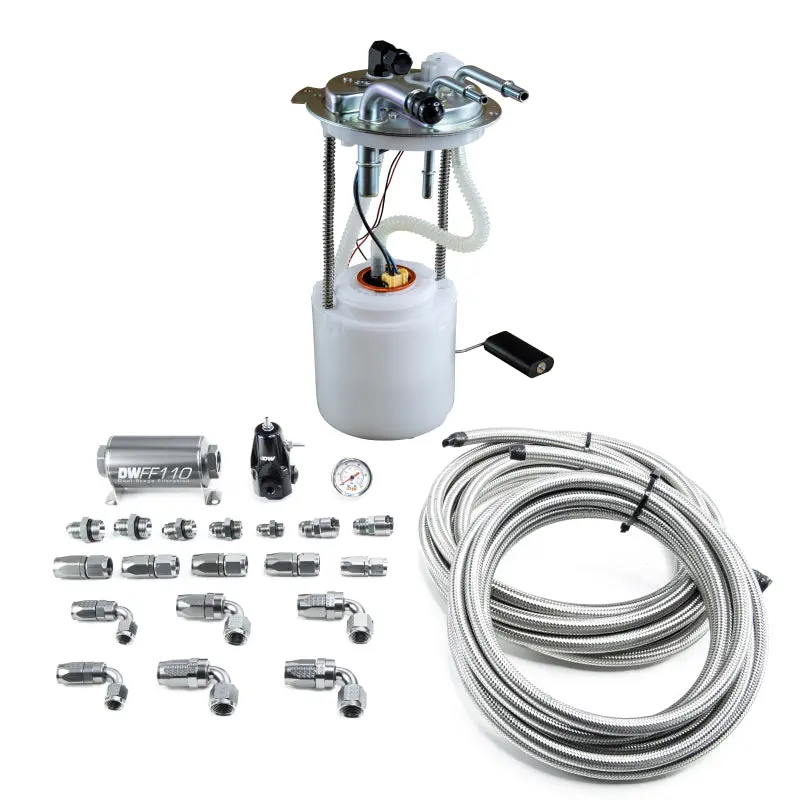 Deatschwerks 05-19 Yukon/Tahoe/Suburban Dw400 Pump Module And Return Ss Cpe Plumbing Kit 1