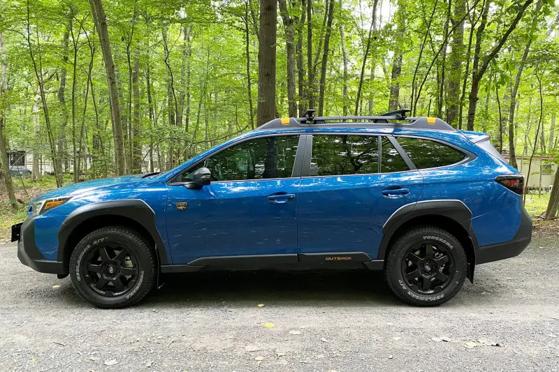 Rally Armor 22-25 Subaru Outback Wilderness Black Mud Flap Blue Logo 2