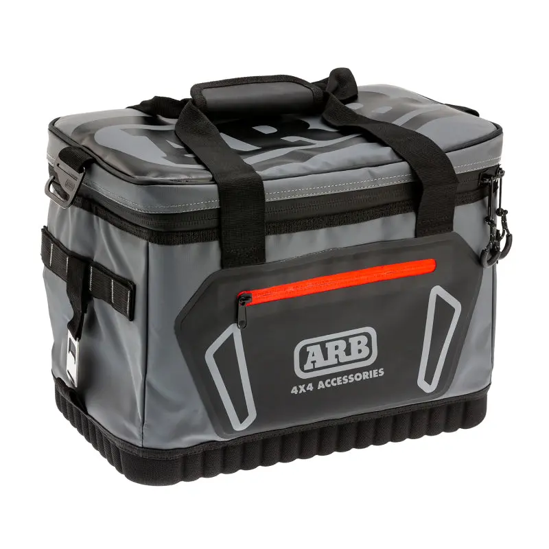 Arb Cooler Bag Charcoal W/ Red Highlights 15In L X 11In W X 9In H Holds 22 Cans 2