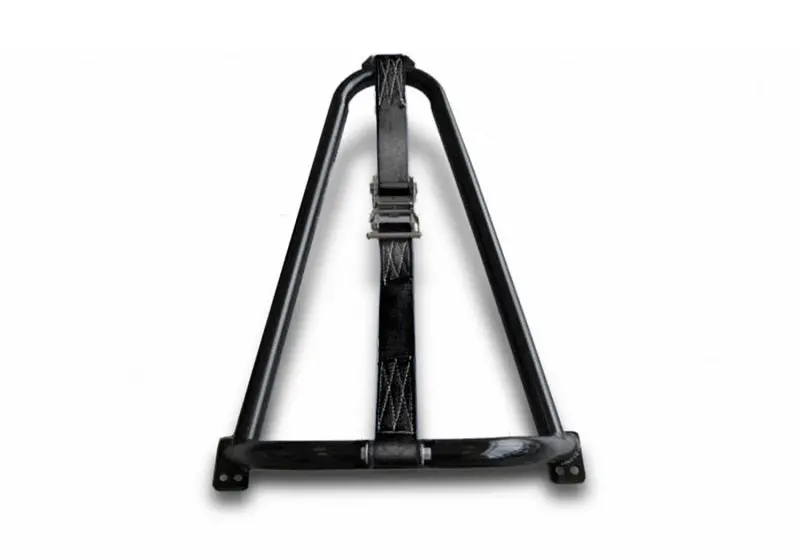 N-Fab Bed Mounted Tire Carrier Universal - Gloss Black - Black Strap 1