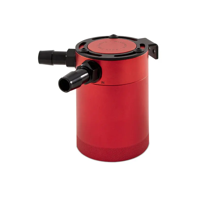 Mishimoto Compact Baffled Oil Catch Can - 2-Port - Red 1
