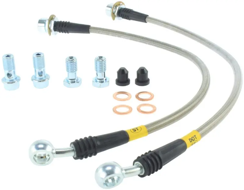 Stoptech 94-02 Ford Mustang (Exc Cobra) / 03-04 Mustang Base & Gt Stainless Steel Front Brake Lines 1