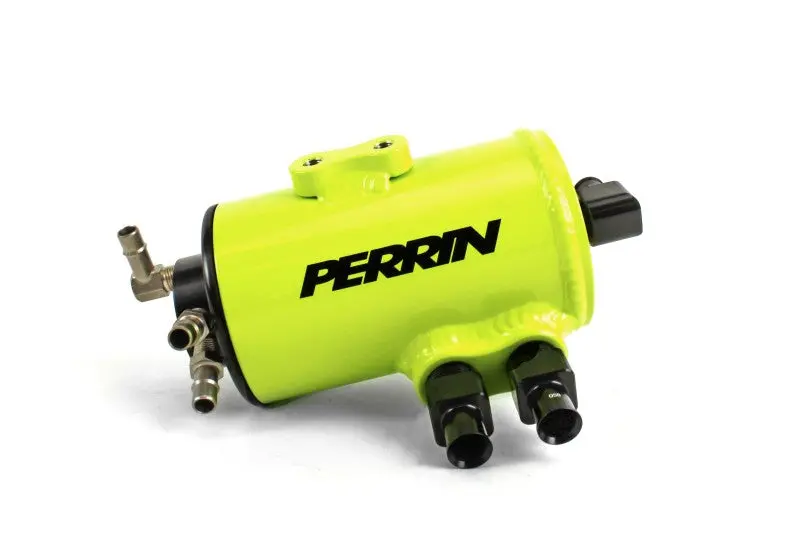 Perrin 02-14 Subaru Wrx / 04-21 Sti / 05-09 Lgt & Obxt (W/Fmic Only) Air Oil Separator - Neon Yel. 2